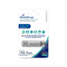  USB FLASH 128GB MediaRange  3.0 Combo Flash Drive with USB Type-C™  
