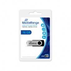 MediaRange USB 2.0 Flash Drive 16GB (Black/Silver)
